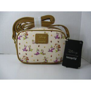 Disney Loungefly Chip & Dale Mini Crossbody Bag Acorn & Candy Print Tan & Multic